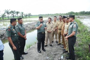 Kodim 0208/Asahan Tinjau Irigasi dan Ketapang