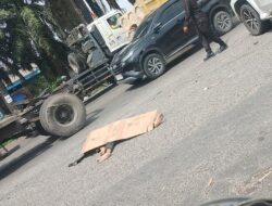 Miris! Diduga Ditabrak Truk Tangki CPO, Pengendara Septor Tewas di Pintu Keluar Tol Mabar