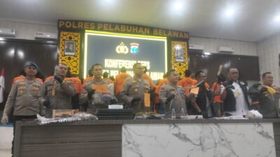 Konferensi Pers Polres Pelabuhan Belawan: Kasus Viral Bukan Begal Serta 31 Kasus Narkoba Berhasil Diungkap