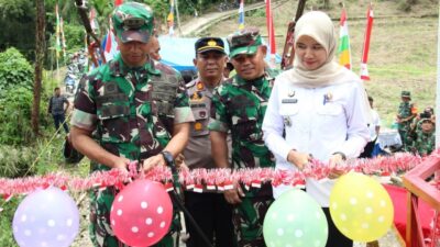 Dandim 0201/Medan Resmikan Jembatan Gantung Perintis Garuda di Namorambe,