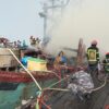 API MELALAP KM CENDRAWASIH LAUT DI GABION, POSAL MEDAN LABUHAN KODAERAL 1 SIGAP JAGA KESELAMATAN