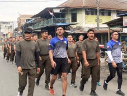 Jaga Soliditas TNI, Subdenpom dan Termbekang Belawan Olahraga Bersama