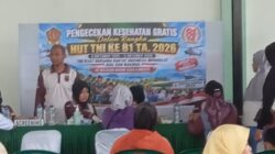Peringati HUT ke-81 TNI,Kodim 0203/Lkt Gelar Baksos Kesehatan Gratis,Ratusan Warga Hadir