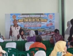 Peringati HUT ke-81 TNI,Kodim 0203/Lkt Gelar Baksos Kesehatan Gratis,Ratusan Warga Hadir