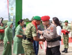 Sambut Danyonif TP 955/HS yang Baru, Kapolres Humbahas Tegaskan Soliditas TNI-Polri