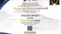 Kapolres Binjai Terima Penghargaan IKPA Sempurna Semester I 2026, Bukti Kinerja Anggaran Akuntabel