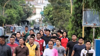 Kapolres Sibolga Pimpin Jogging,Jaga Kebugaran Personel