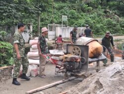 Kodim 0205/TK Bangun Jembatan Beton di Karo, Progres Capai 60 Persen
