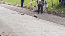 Proyek Jalan di Pinggir Danau Laguna Martubung Diduga Abaikan K3, Pekerja Terlihat Tanpa  Safety