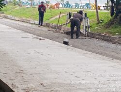 Proyek Jalan di Pinggir Danau Laguna Martubung Diduga Abaikan K3, Pekerja Terlihat Tanpa  Safety